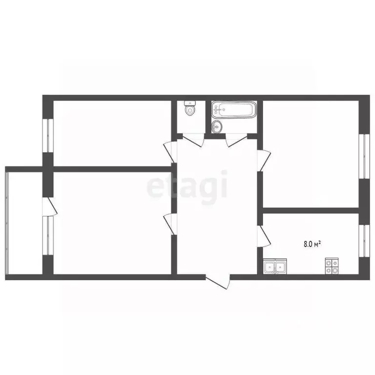 3-к кв. Владимирская область, Муром Озерная ул., 1А (58.9 м) - Фото 2