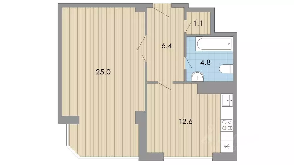 2-к кв. Москва Мосфильмовская ул., 88к2с4 (49.7 м) - Фото 1
