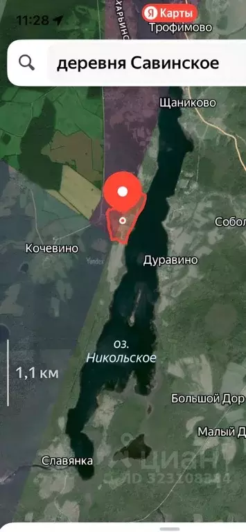 Участок в Вологодская область, Кирилловский муниципальный округ, д. ... - Фото 1