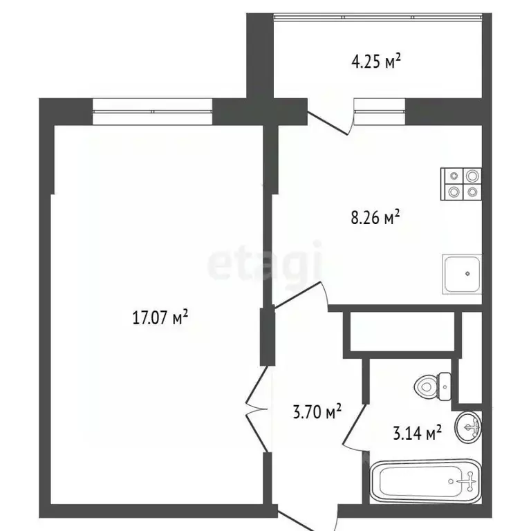 1-к кв. Московская область, Мытищи просп. Астрахова, 10А (31.9 м) - Фото 2