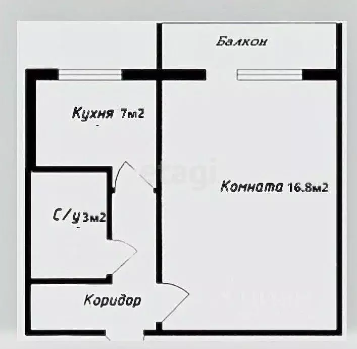1-к кв. Татарстан, Казань Светлая ул., 18 (30.1 м) - Фото 1