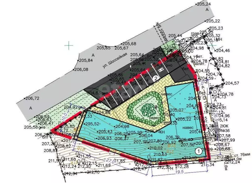 Участок в посёлок Краснооктябрьский, Шоссейная улица (12.07 м) - Фото 2