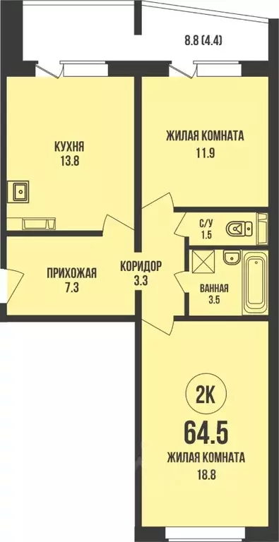 2-к кв. Новосибирская область, Новосибирск ул. Имени генерал-майора ... - Фото 0