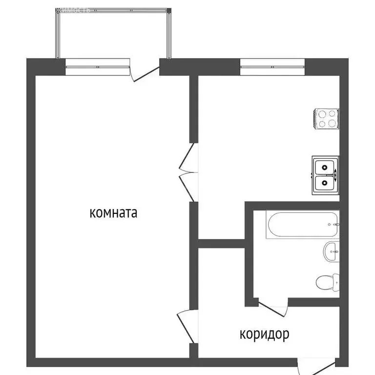 1-комнатная квартира: Иркутск, бульвар Постышева, 6А (31.4 м) - Фото 1
