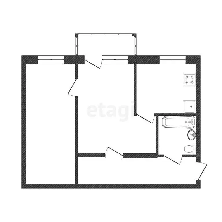 2-комнатная квартира: Белгород, Парковая улица, 11к3 (74 м) - Фото 1