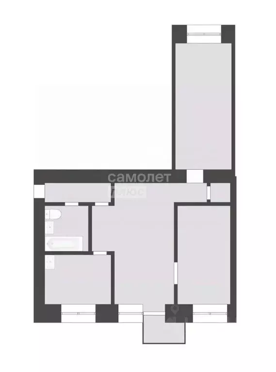 3-к кв. Томская область, Томск ул. Елизаровых, 21/2 (60.0 м) - Фото 1