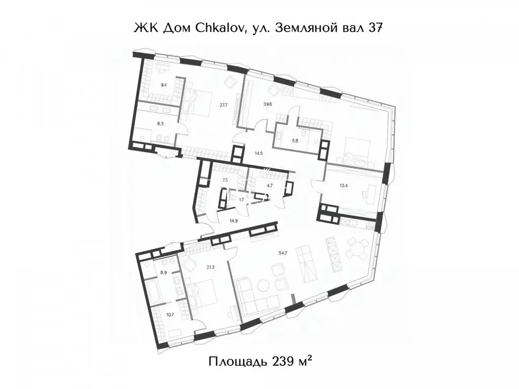 Свободной планировки кв. Москва пл. Курского Вокзала, 1 (239.0 м) - Фото 0