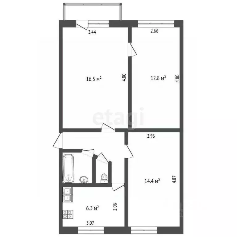 3-к кв. Белгородская область, Белгородский район, Разумное рп ул. 78-й ... - Фото 2