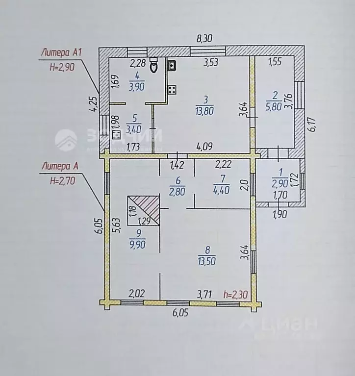 Дом в Чувашия, Шумерля Казанская ул., 64Б (58 м) - Фото 1