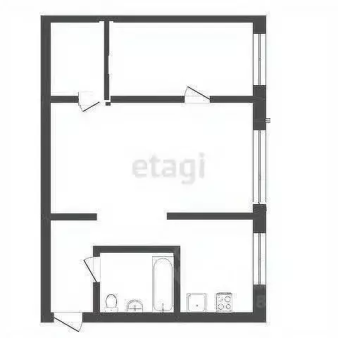 2-к кв. Кемеровская область, Новокузнецк Вокзальная ул., 5 (45.0 м) - Фото 2