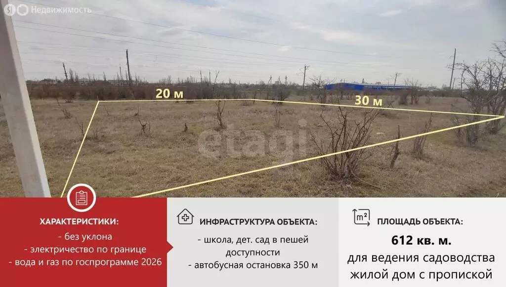 Участок в Сакский район, село Лесновка (6.12 м) - Фото 2