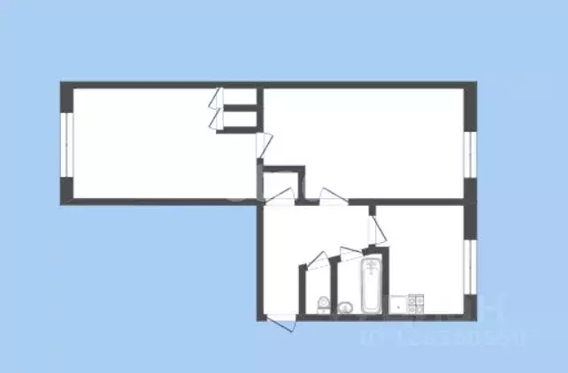 2-к кв. Кемеровская область, Осинники Советская ул., 12 (42.6 м) - Фото 2