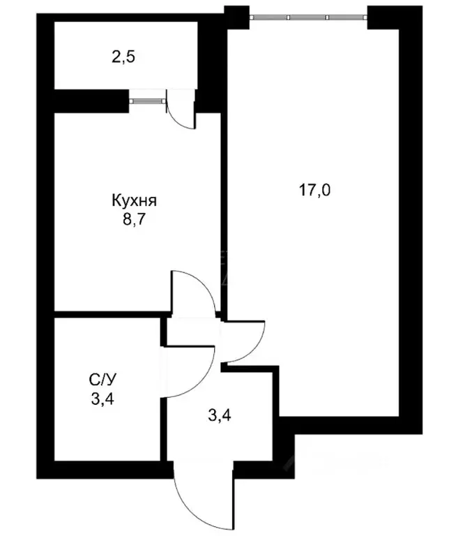 1-к кв. Тюменская область, Тюмень ул. Ветеранов Труда, 9А (34.9 м) - Фото 1