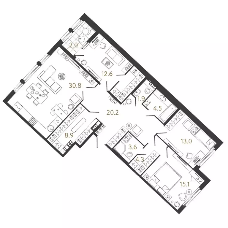 3-к кв. Санкт-Петербург Миргородская ул., 1 (119.8 м) - Фото 0