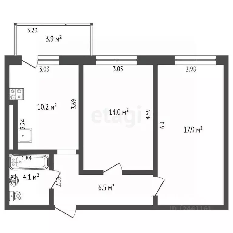 2-к кв. Краснодарский край, Анапа ул. Ленина, 180к1 (53.7 м) - Фото 1