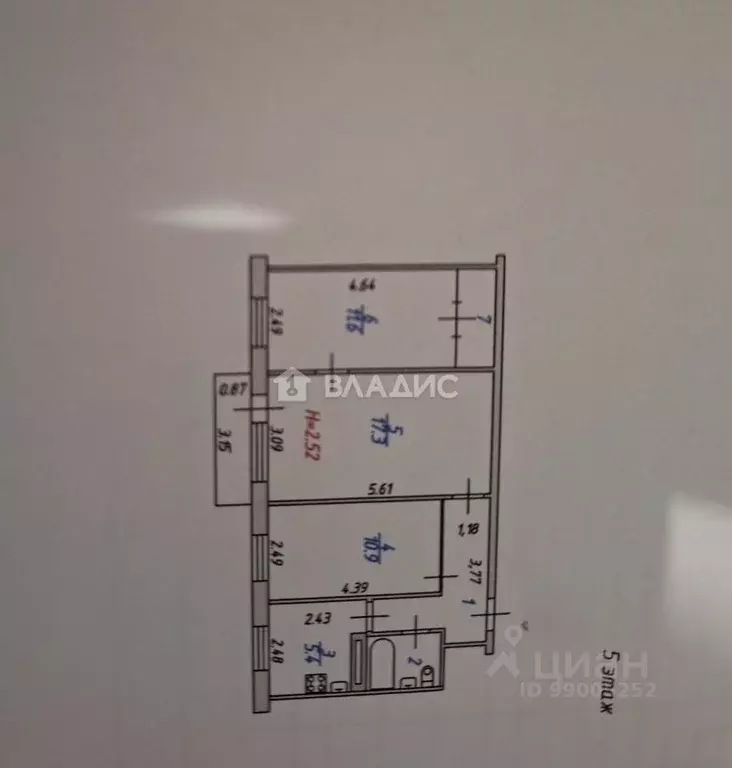 3-к кв. Ивановская область, Иваново Лежневская ул., 175А (56.5 м) - Фото 2