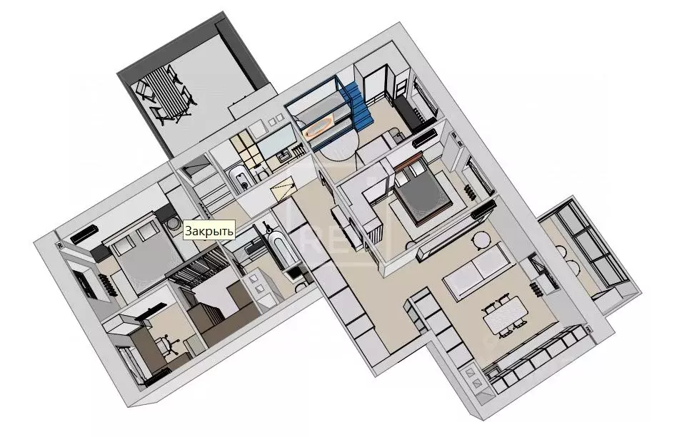 4-к кв. Московская область, Одинцовский городской округ, с. Лайково, ... - Фото 2