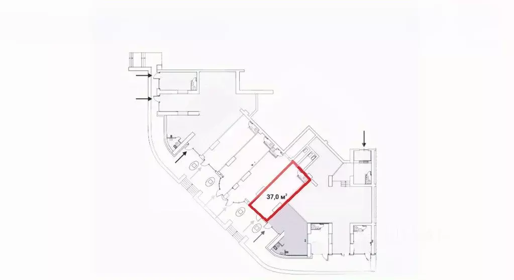 Помещение свободного назначения в Москва Ярцевская ул., 27к1 (37 м) - Фото 2