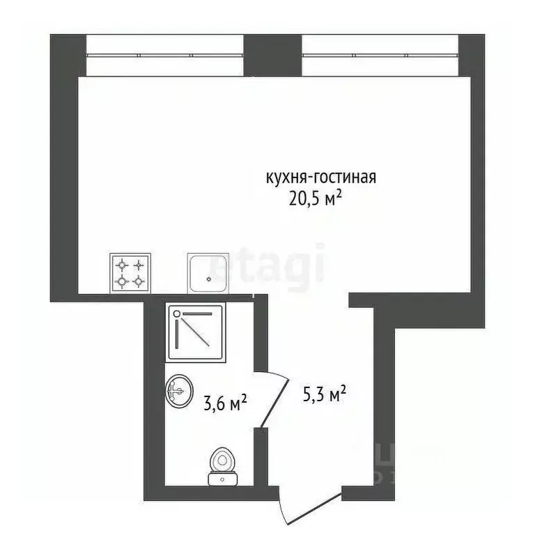 Студия Башкортостан, Уфа ул. Художника Позднова, 11 (29.4 м) - Фото 1