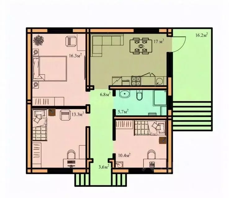 Дом в Севастополь ул. Комбата Гегешидзе (70 м) - Фото 2