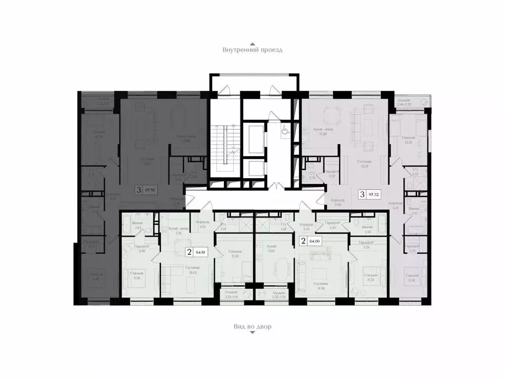 3-комнатная квартира: Москва, 1-я улица Бухвостова, 2к3 (97.6 м) - Фото 1