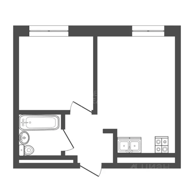 1-к кв. Тюменская область, Тюмень ул. Николая Машарова, 8 (46.3 м) - Фото 2