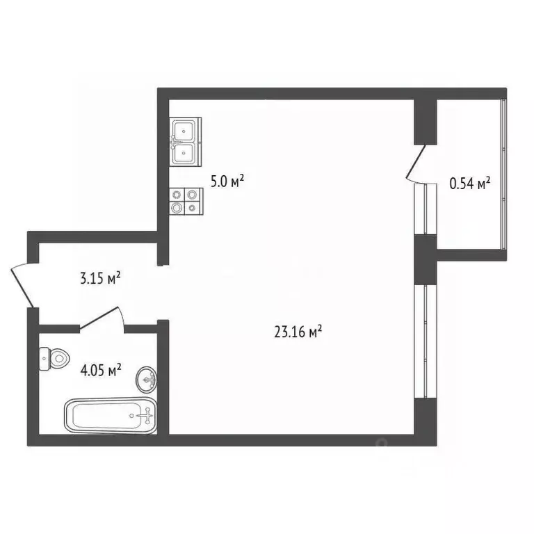 1-к кв. Крым, Ялта ул. Кирова, 155Ак1 (35.5 м) - Фото 1