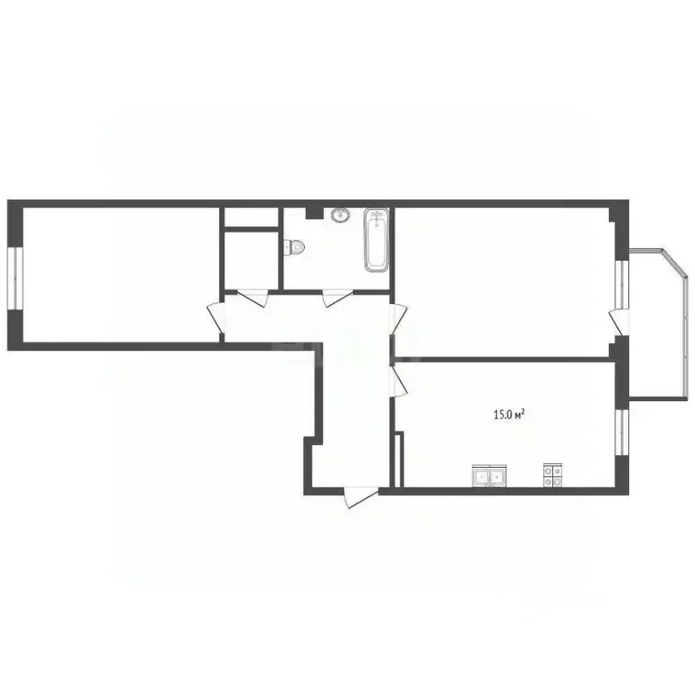 2-к кв. Севастополь ул. Павла Корчагина, 23 (56.8 м) - Фото 2