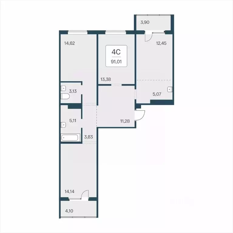 4-к кв. Новосибирская область, Новосибирский район, Мочищенский ... - Фото 1