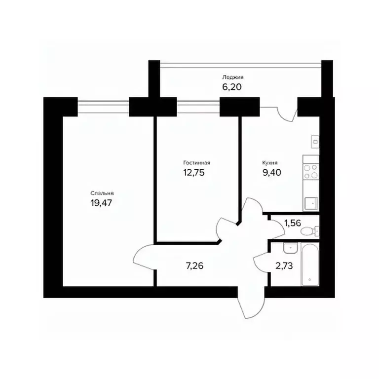 2-к кв. Ярославская область, Ярославль пос. Норское, Норские ... - Фото 1
