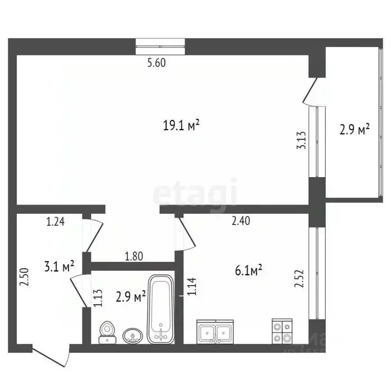 1-к кв. Самарская область, Самара Пугачевская ул., 19 (32.0 м) - Фото 2