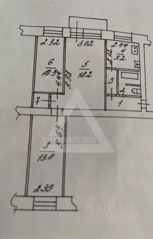 3-к кв. Владимирская область, Владимир ул. Усти-на-Лабе, 6 (55.8 м) - Фото 1