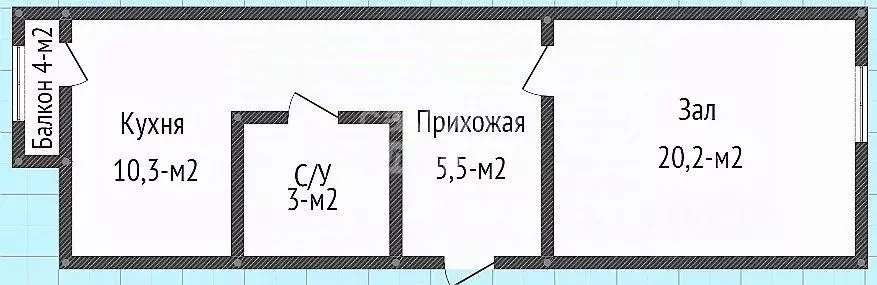 1-к кв. Дагестан, Махачкала КОР кв-л, ул. Саперная, 7 (43.0 м) - Фото 2