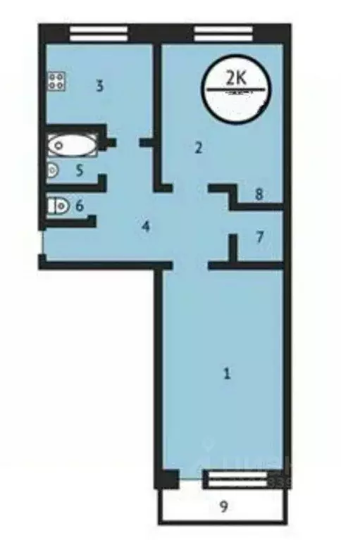 2-к кв. Свердловская область, Екатеринбург ул. Онежская, 7 (43.0 м) - Фото 1