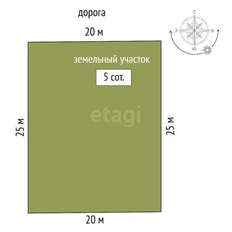 Участок в посёлок Водопадный, Садовая улица (5 м) - Фото 0