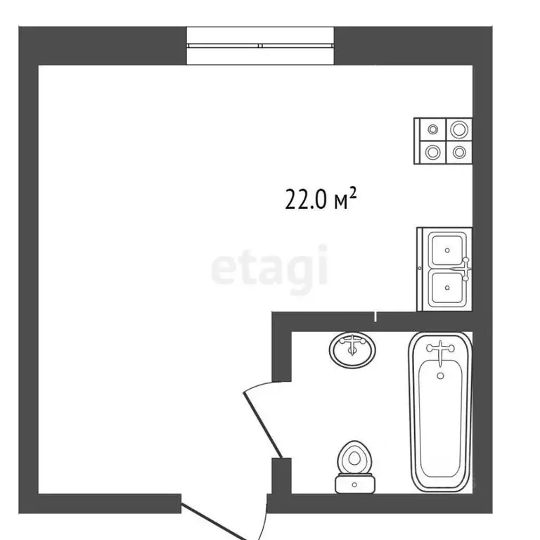 1-к кв. Крым, Сакский район, с. Фрунзе ул. Мира (39.6 м) - Фото 2