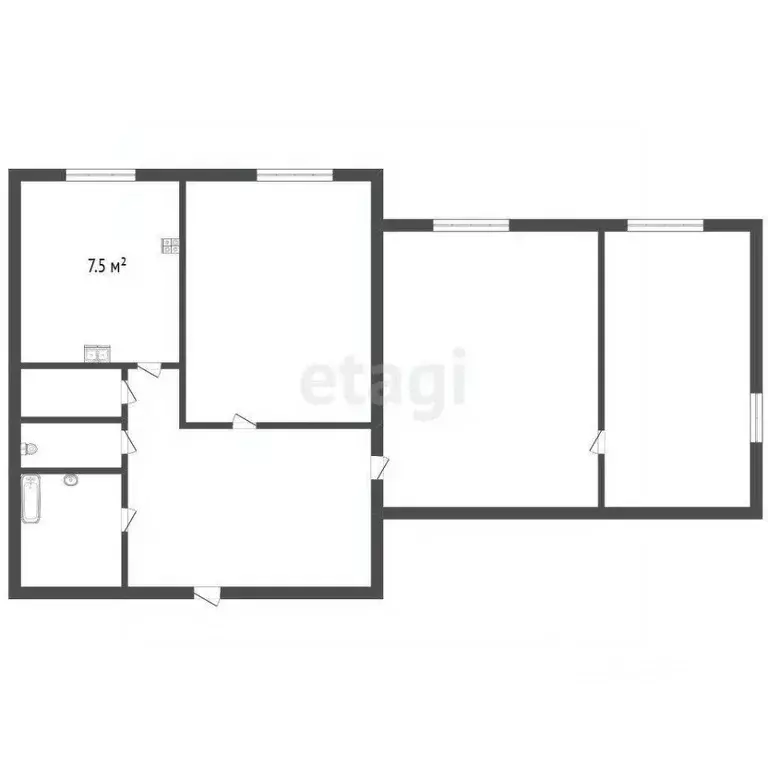 3-к кв. Санкт-Петербург остров Канонерский, 10 (62.4 м) - Фото 1