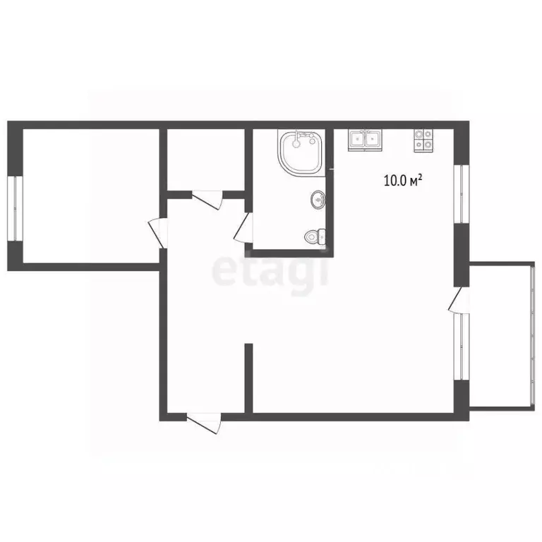 2-к кв. Белгородская область, Белгород ул. 50-летия Белгородской ... - Фото 2