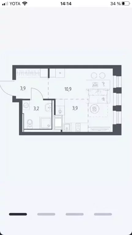 Студия Московская область, Мытищи пер. 1-й Стрелковый, 5 (21.9 м) - Фото 2