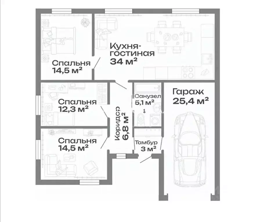 Дом в Челябинская область, Магнитогорск Созвездие клп, ул. ... - Фото 2