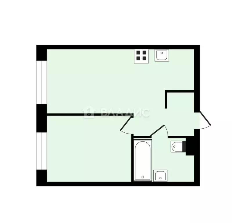 1-комнатная квартира: Новоселье, Невская улица, 15к2 (32 м) - Фото 0