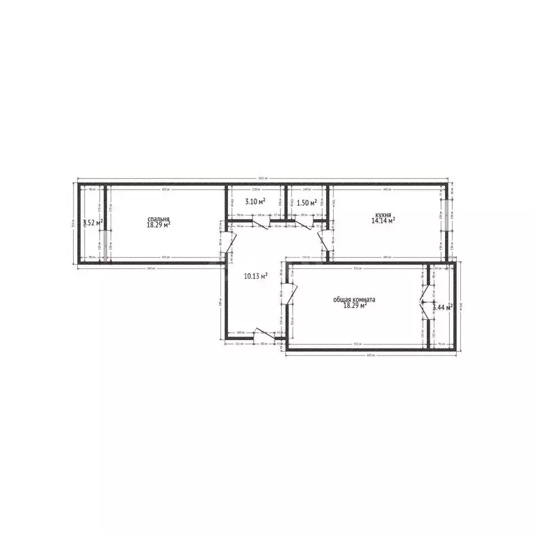 2-комнатная квартира: Махачкала, улица Времена Года, 7А (71 м) - Фото 1