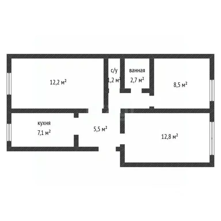 3-к кв. Воронежская область, Лиски просп. Ленина, 1 (59.1 м) - Фото 2