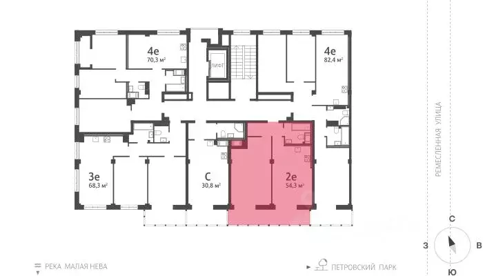 1-к кв. Санкт-Петербург Ремесленная ул., 15 (54.7 м) - Фото 1