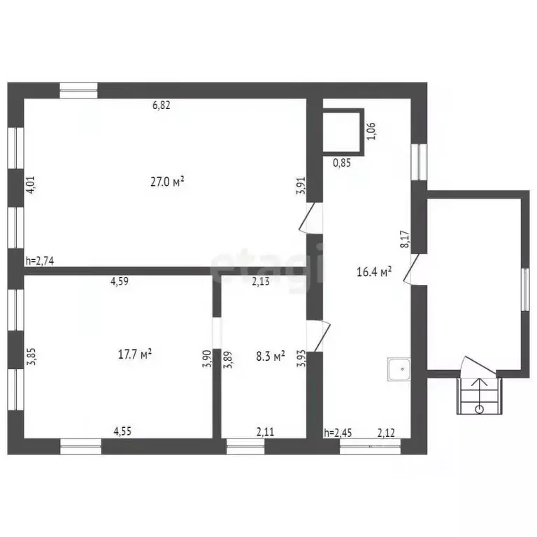 Дом в Кемеровская область, Юрга Коммунистическая ул., 137А (71 м) - Фото 1