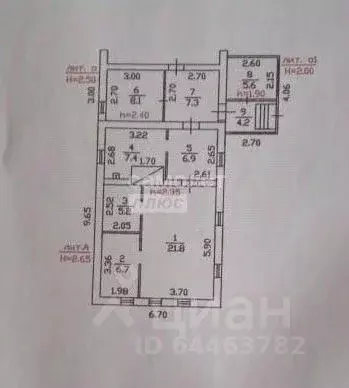 Дом в Вологодская область, пос. Кипелово ул. Кооперативная, 27 (68 м) - Фото 2