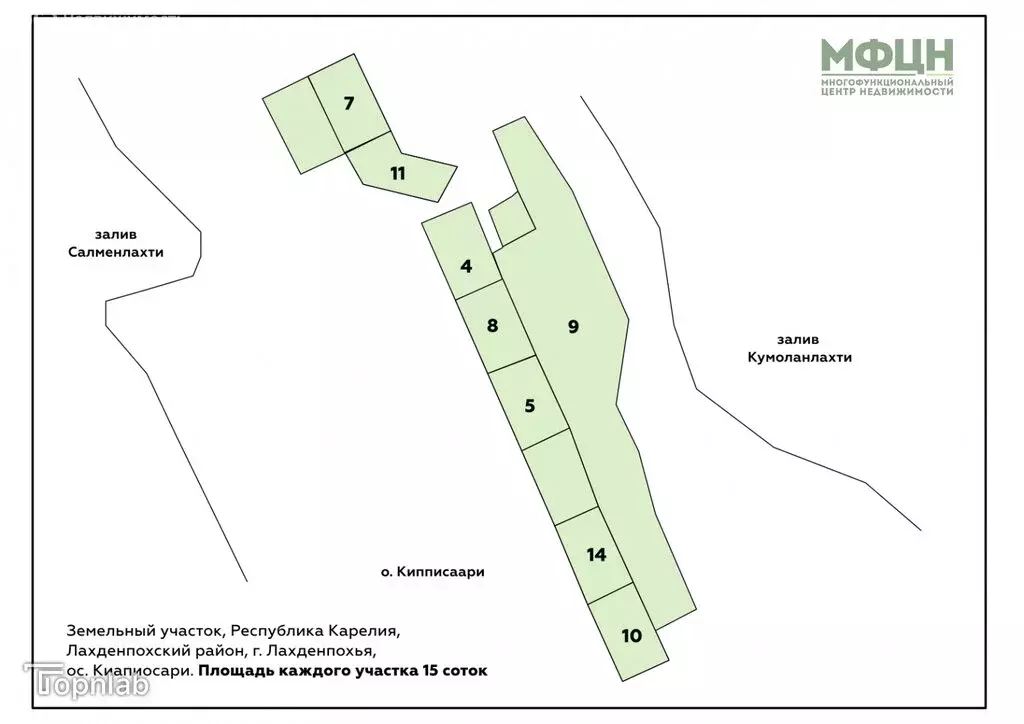 Участок в посёлок Лумиваара, Центральная улица (15 м) - Фото 1