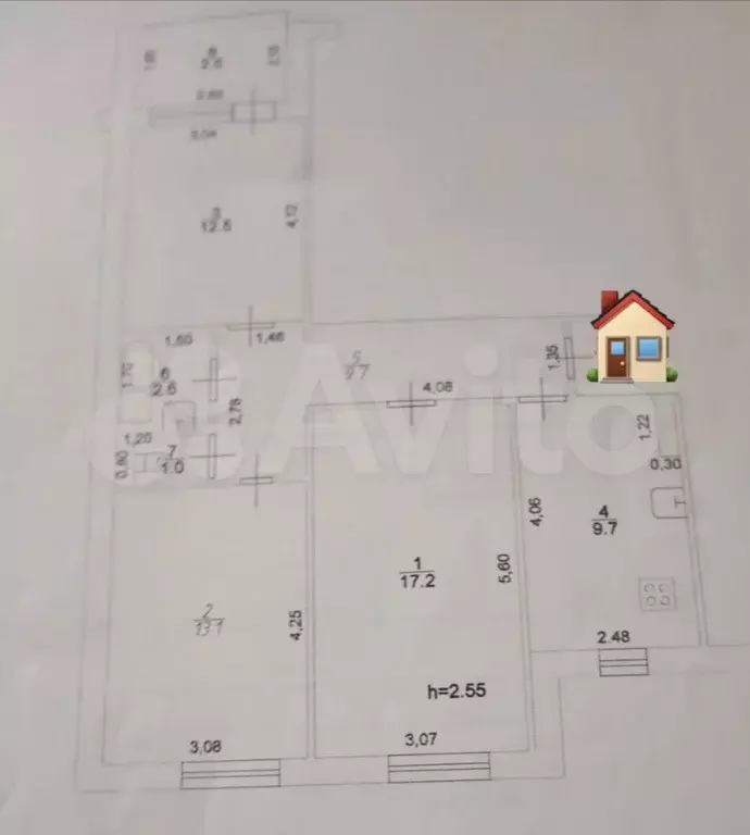 3-к. квартира, 68,3 м, 8/9 эт. - Фото 0