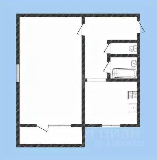 1-к кв. Костромская область, Нерехта Красноармейская ул., 90 (35.0 м) - Фото 1