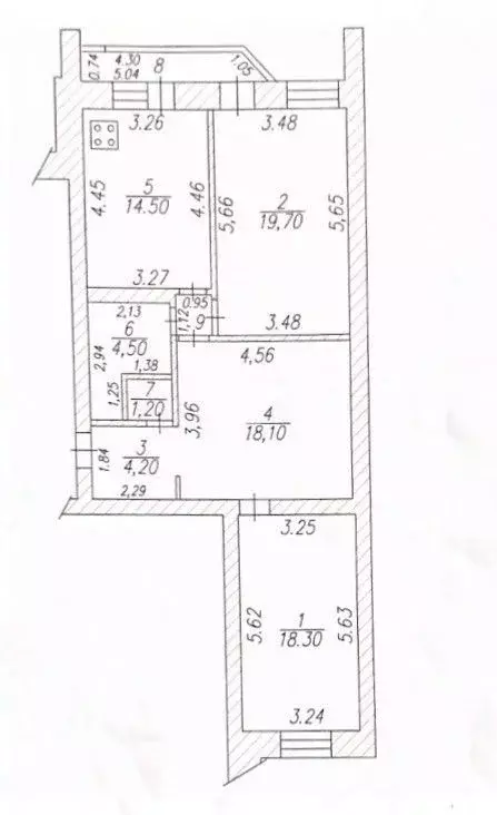 2-к кв. Чувашия, Чебоксары ул. Мате Залка, 13 (85.0 м) - Фото 1